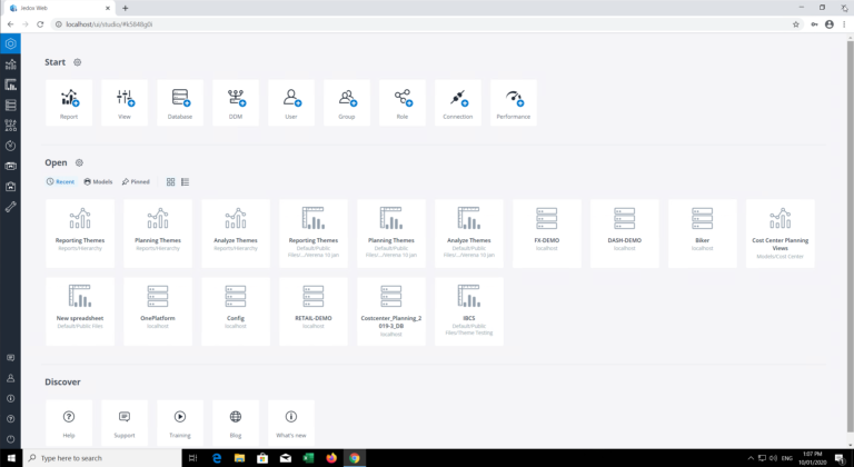 New Start Page For Power Users in Jedox 2020.