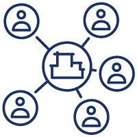 collaboration icon jdx blue