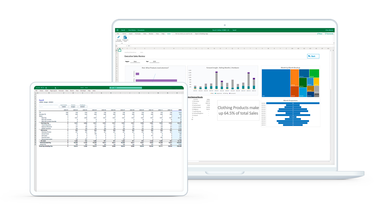 excel experience mockup deviceduo