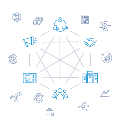 ibp integrated business planning scribble blue