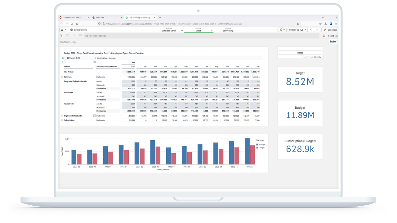 qlik hero mockup mobile