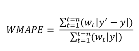 weighted mean absolute percentage error equation