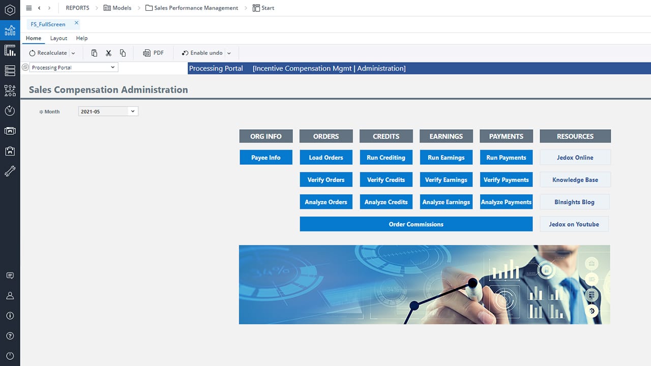 compensation admin portal screenshot