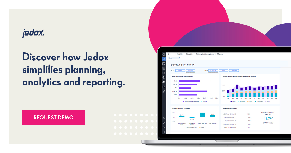 Request your personal live demo and see Jedox in action