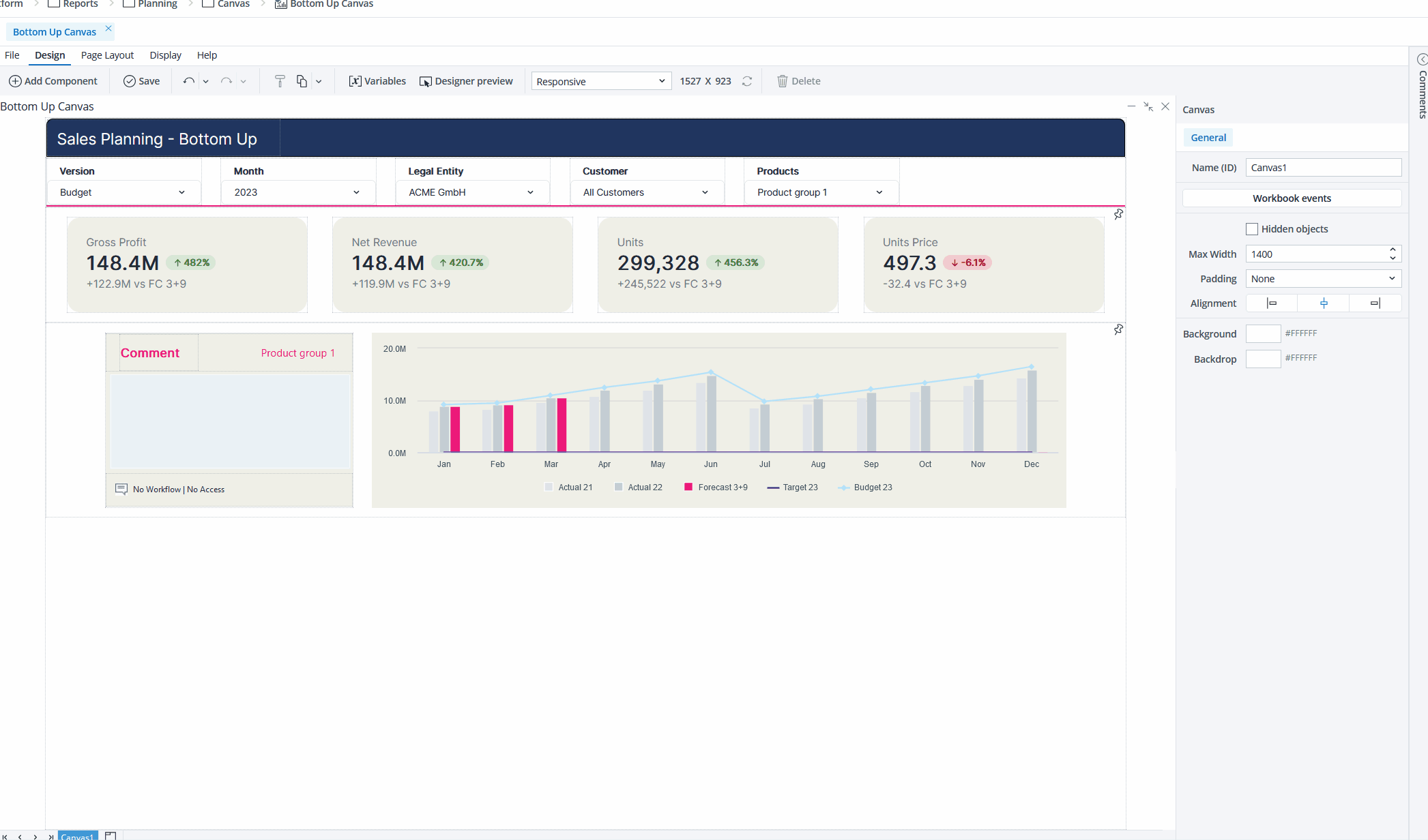 jedox canvas existing dyntables