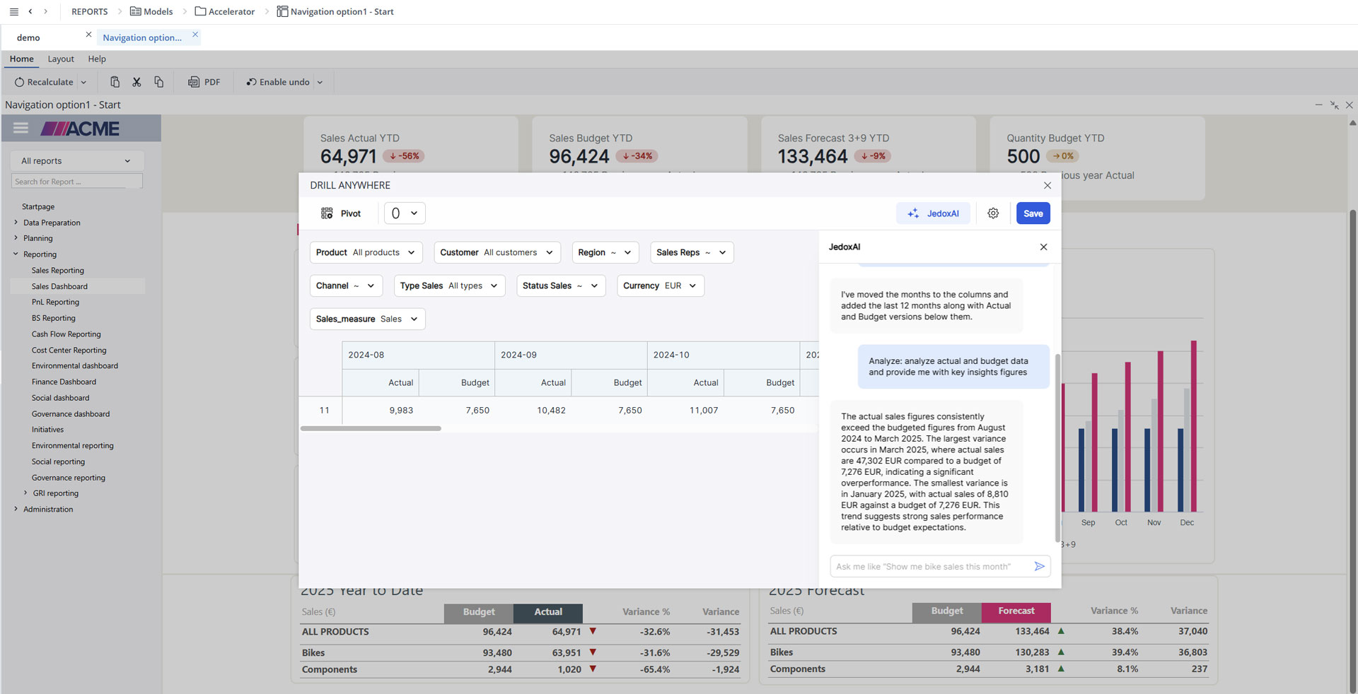 jedoxai drill by in wss canvas query analyze