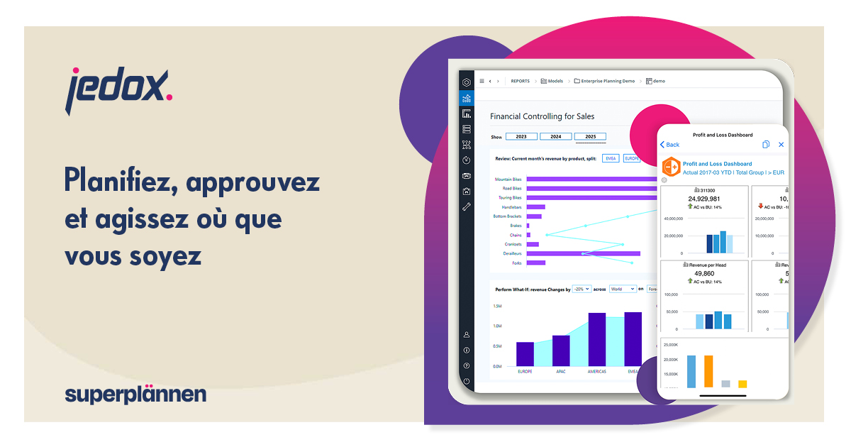 App mobile Jedox – planifiez et validez partout