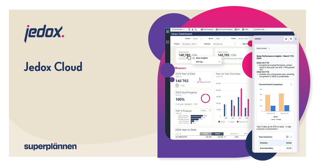 Jedox Cloud - secure, scalable, and modern planning platform